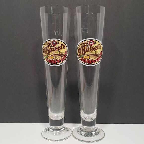 Vintage Maisel's Dampfbier Pilsner Glassware 0.3L Set of 2 - Picture 2 of 7